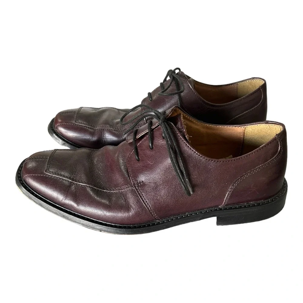Florsheim‎ Men’s Oxford Burgundy Leather Split Toe Dress Shoes   Sz 8.5